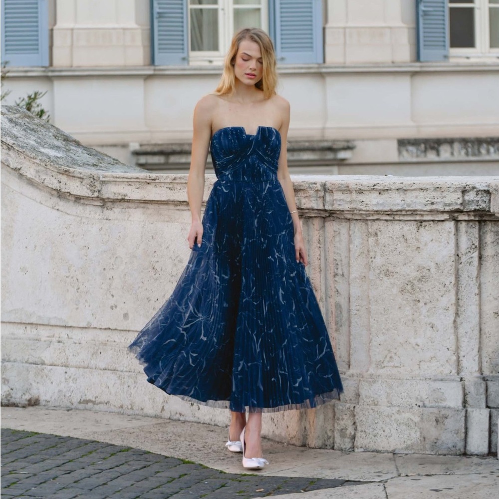 Hutch Corene Tulle Gown Navy